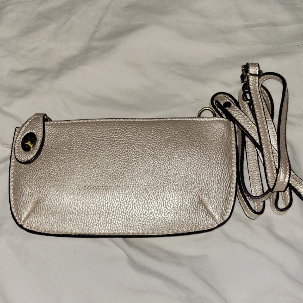 Elegant Champagne Gold Crossbody Bag